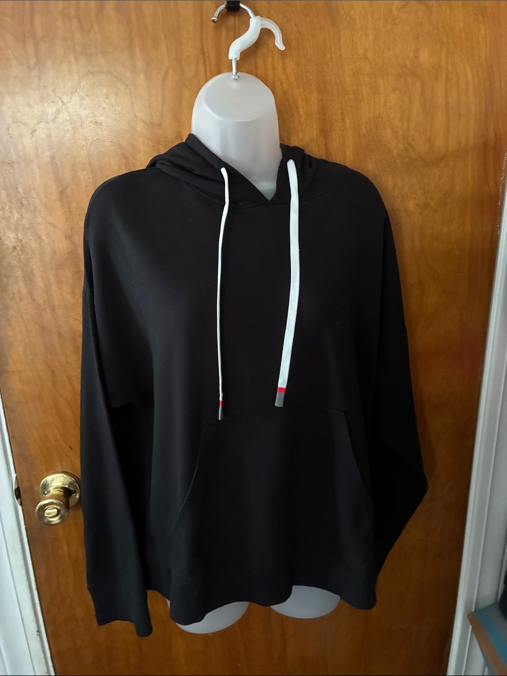 Nautica women’s Black Hoodie with White Drawstrings